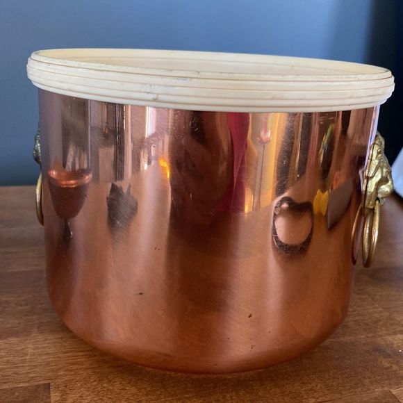 Vintage Coppercraft Guild Copper Lion Handled Ice Bucket - Picture 12 of 12